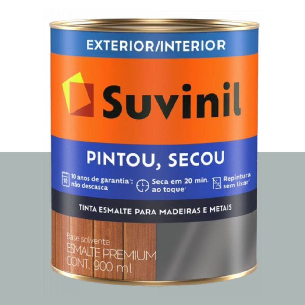 Esmalte pintou secou brilhante Platina 0.9L Suvinil