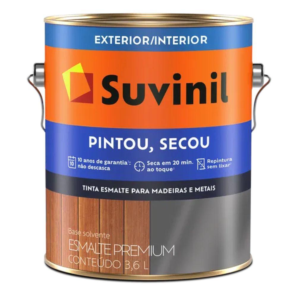 Esmalte pintou secou brilhante Branco 3.6L Suvinil