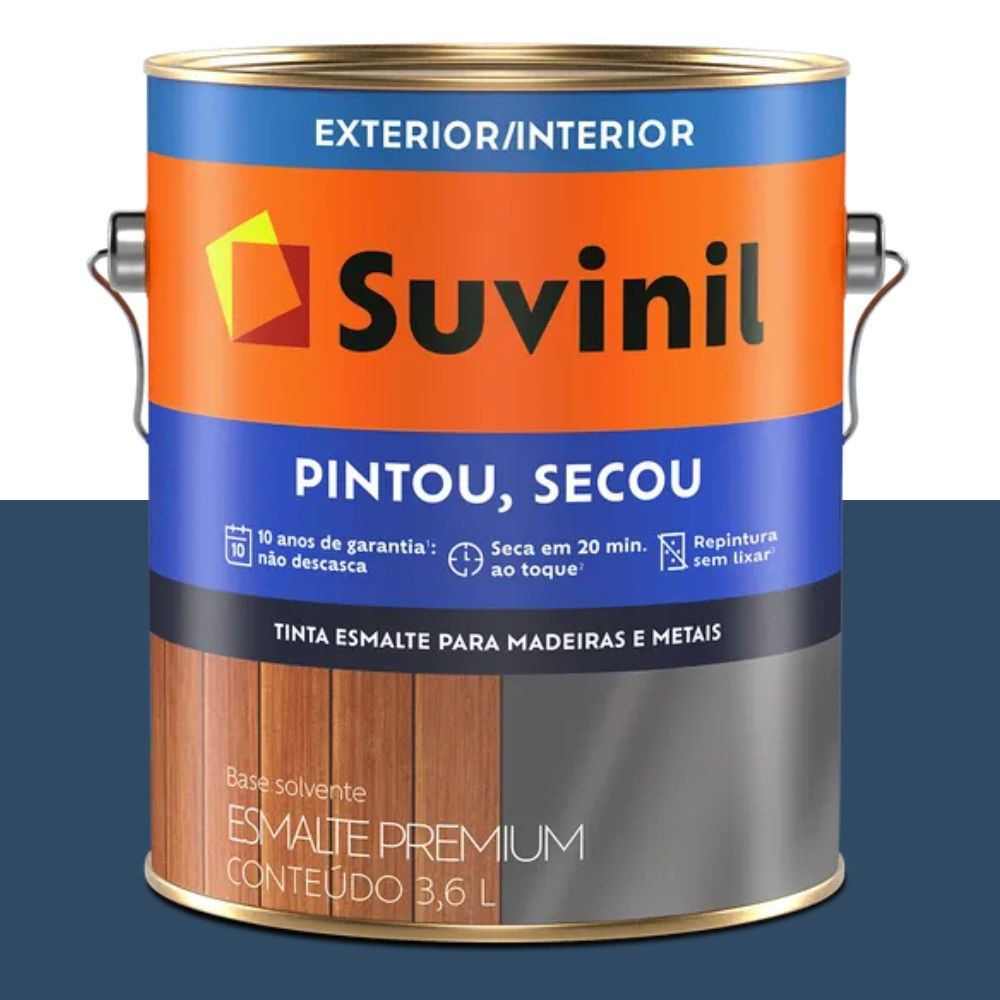 Esmalte pintou secou brilhante Azul Del Rey 3.6L Suvinil