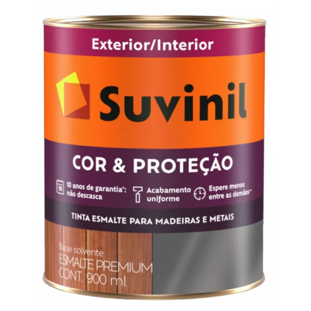 Esmalte cor & proteção acetinado branco 0.9L Suvinil