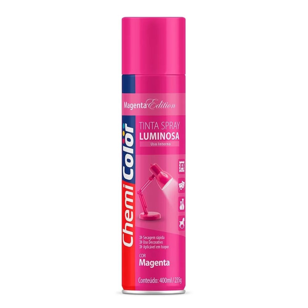 Tinta spray luminosa magenta 400ml Chemicolor