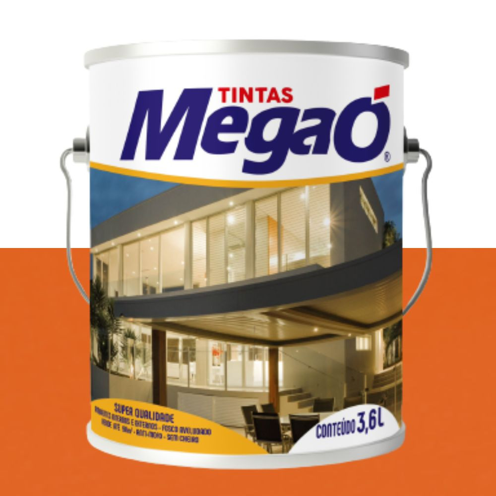 Tinta standard acrílica laranja 3.6L Megaó