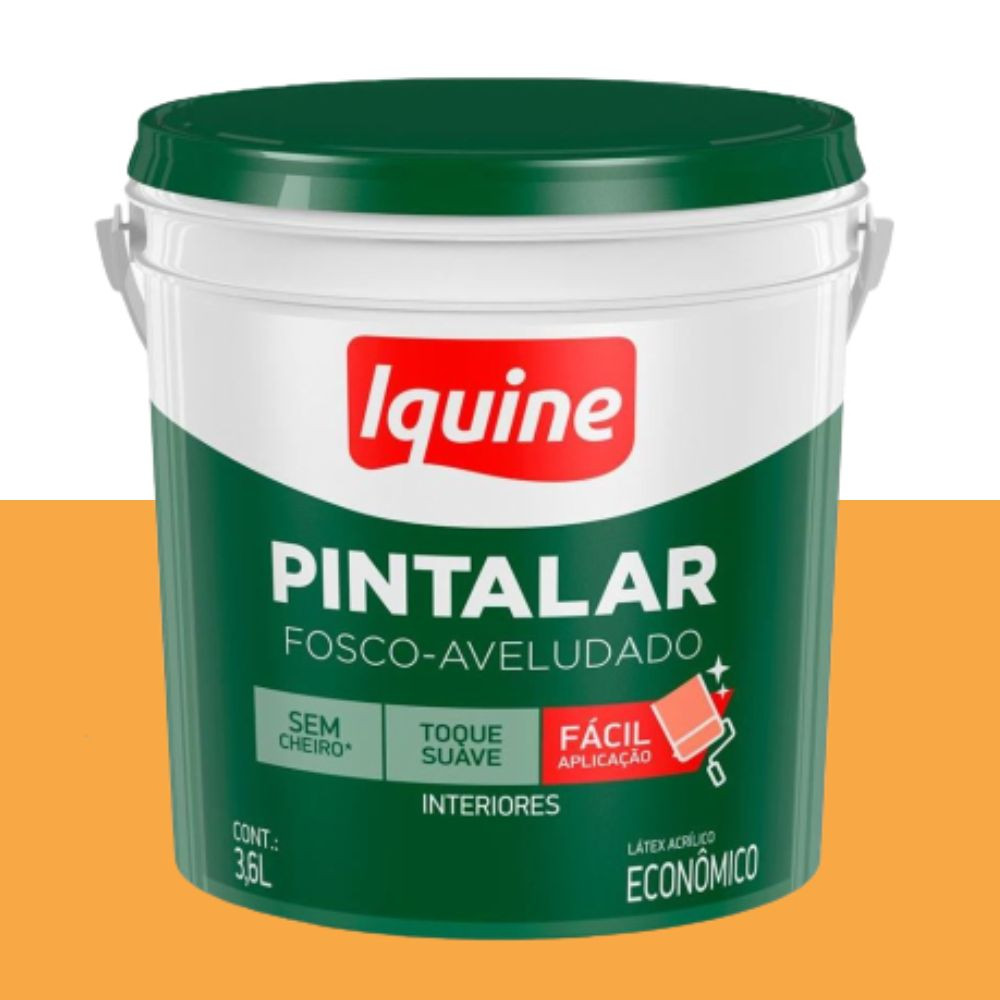 Tinta pintalar fosca laranja cítrico 3.6L Iquine