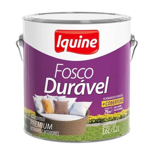 Tinta fosco durável branco 3.6L Iquine