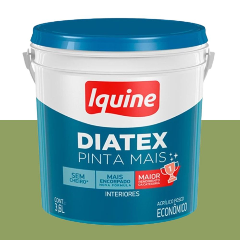 Tinta Diatex Acrílico Fosco Erva-Mate 3,6L Iquine