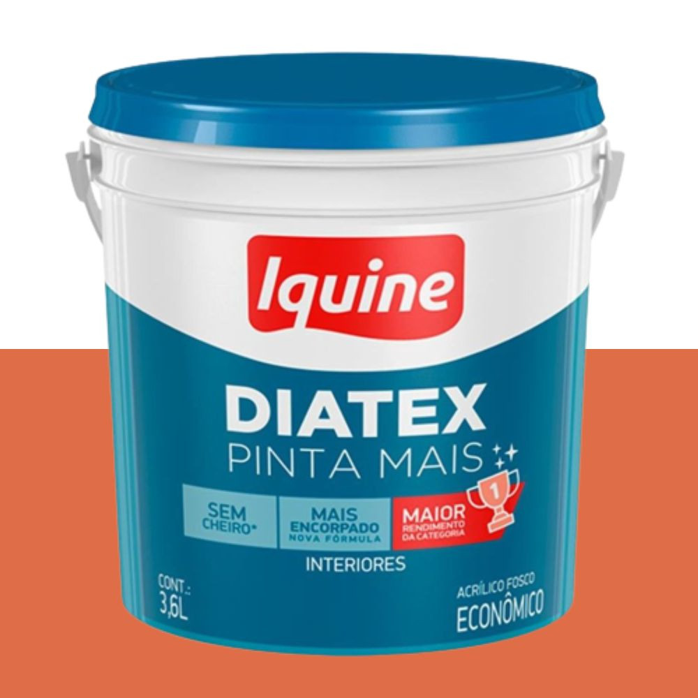 Tinta diatex acrílica fosco caranguejo 3.6L Iquine