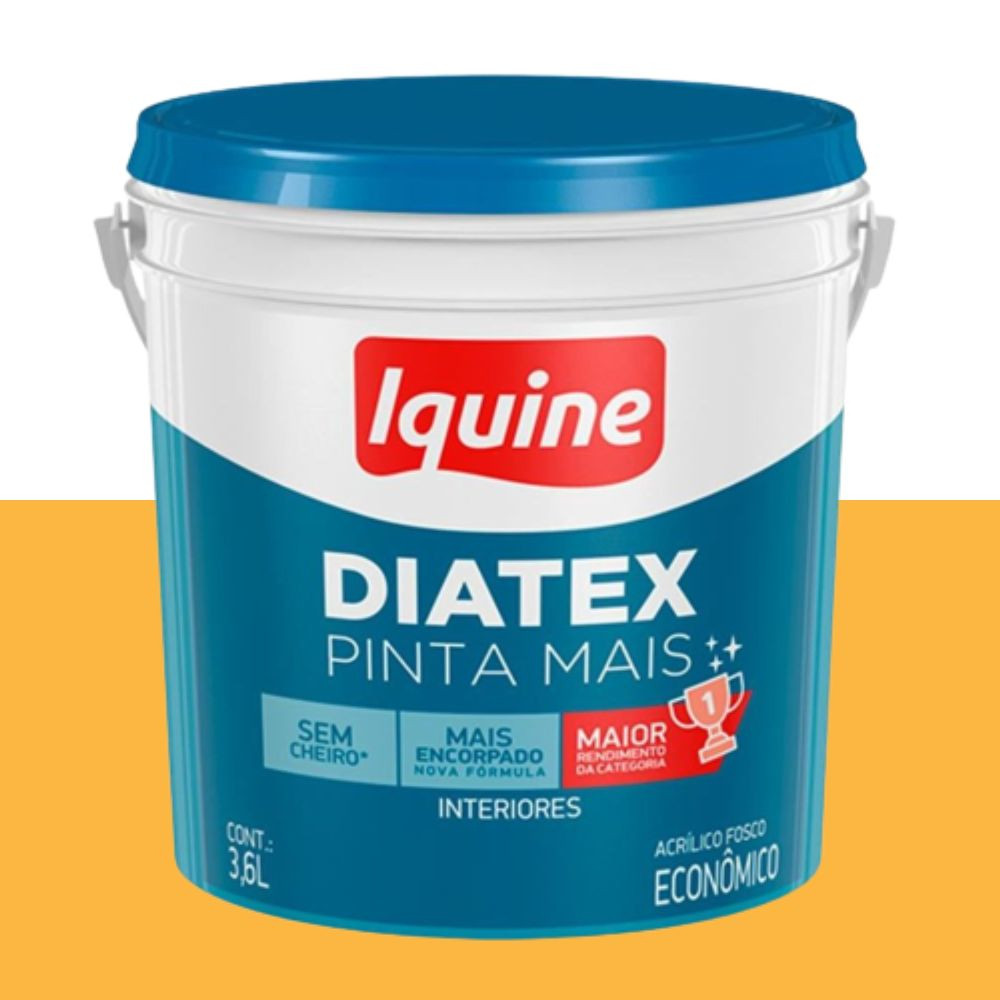 Tinta diatex acrílica fosco caju 3.6L Iquine