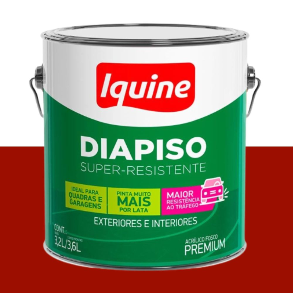 Tinta diapiso acrílica vermelha 3.6L Iquine