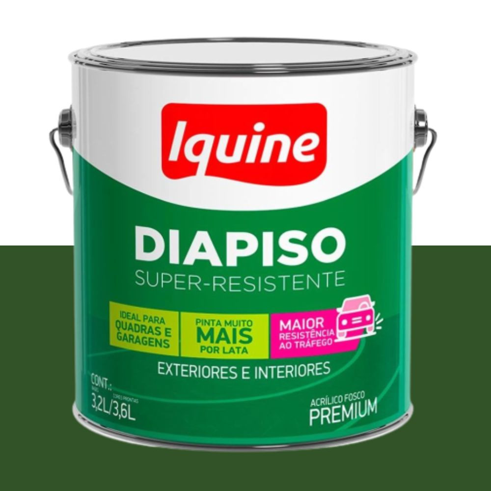Tinta diapiso acrílica verde folha 3.6L Iquine
