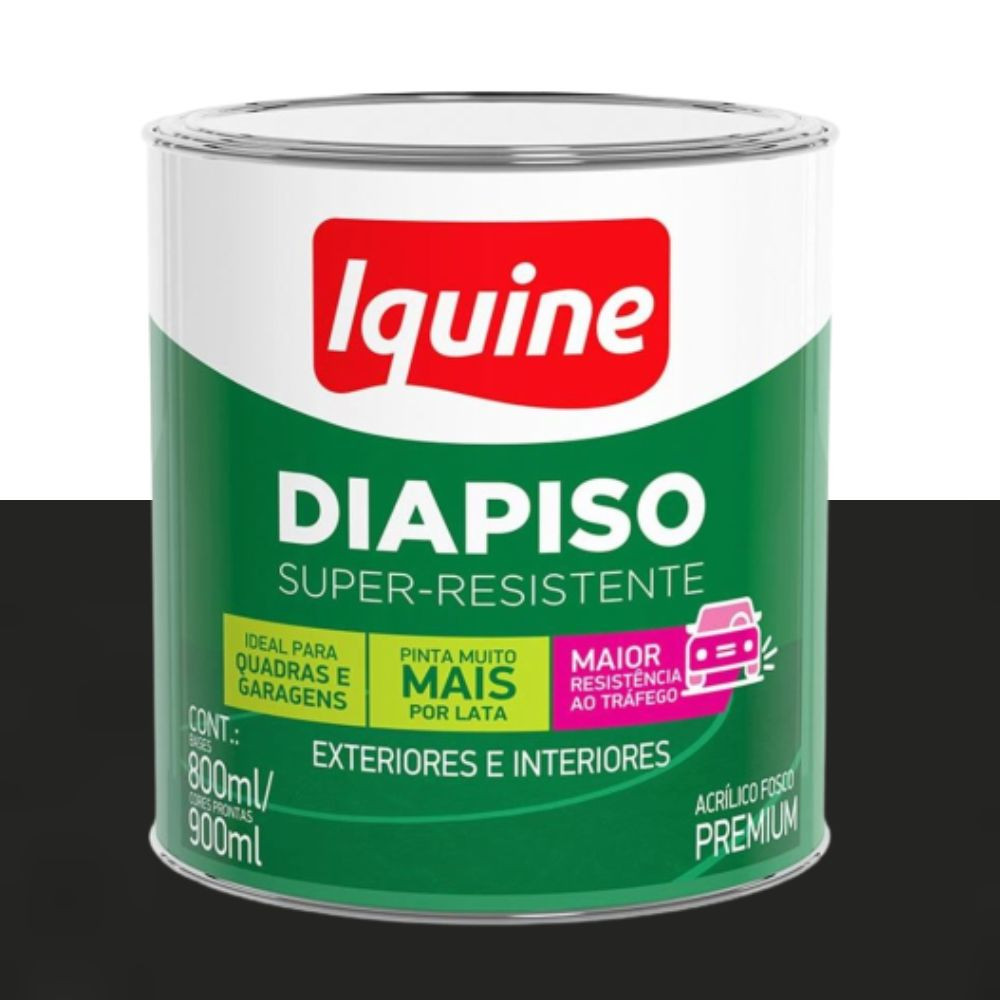 Tinta diapiso acrílica preto 0.9L Iquine