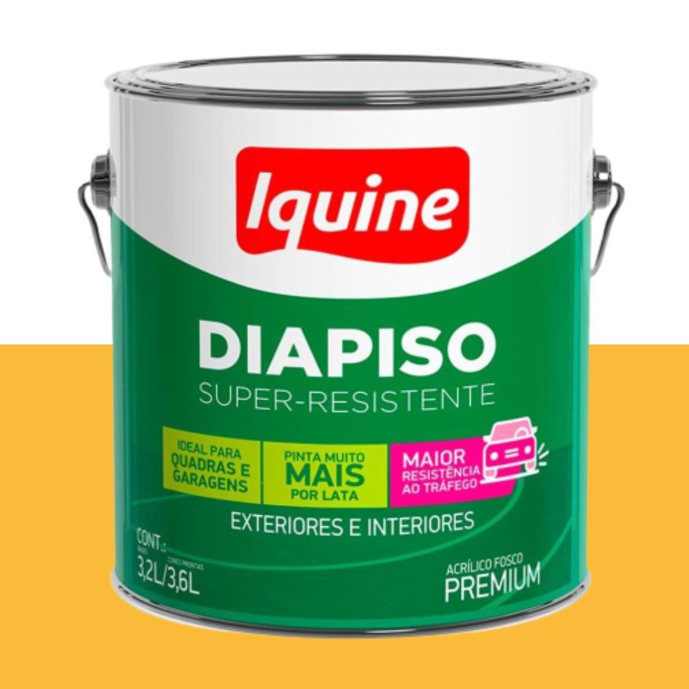 Tinta diapiso acrílica amarelo demarcação 3.6L Iquine