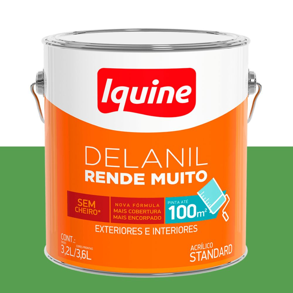 Tinta delanil acrílica fosco tropical 3.6L Iquine