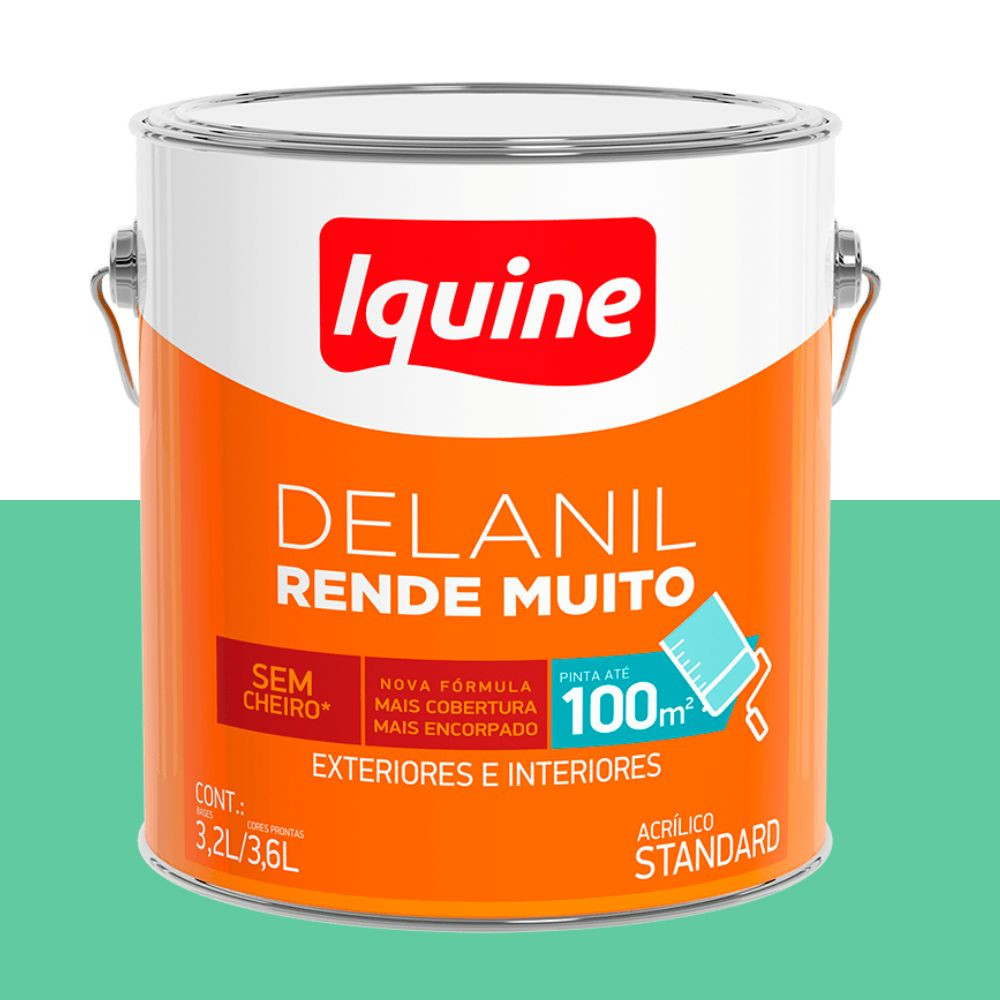 Tinta delanil acrílica fosca riviera 3.6L Iquine