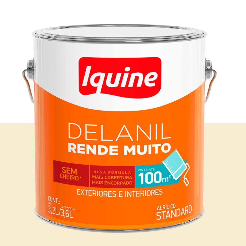 Tinta delanil acrílica fosca pérola 3.6L Iquine