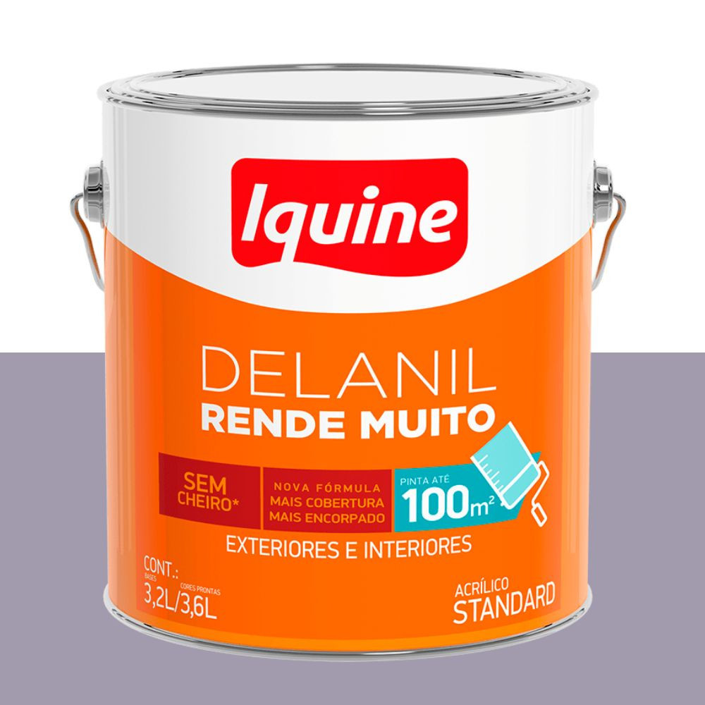 Tinta delanil acrílica fosca algodão egípcio 3.6L Iquine