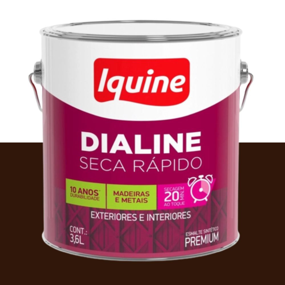 Esmate Dialine Secagem Rápida Alto Brilho Marrom 3,6L Iquine