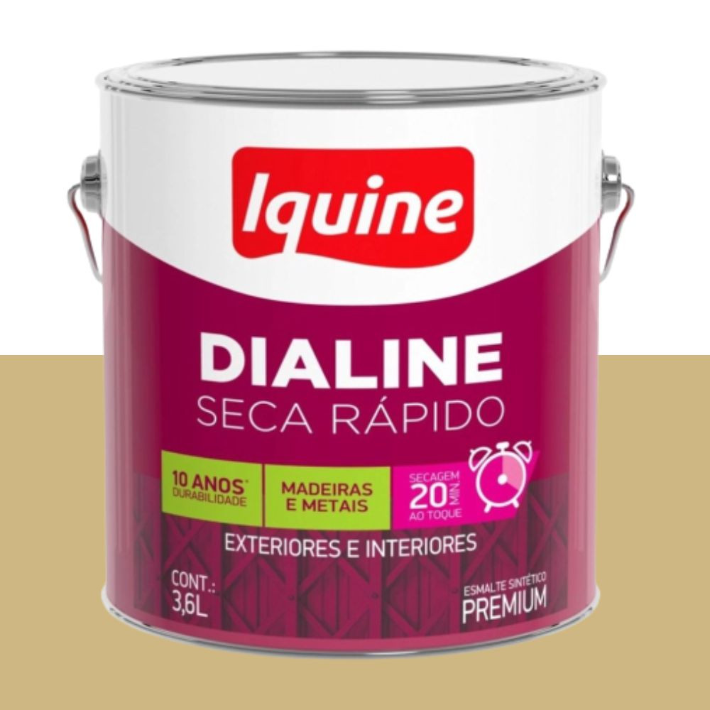 Esmalte dialine seca rápido alto brilho creme 3.6L Iquine