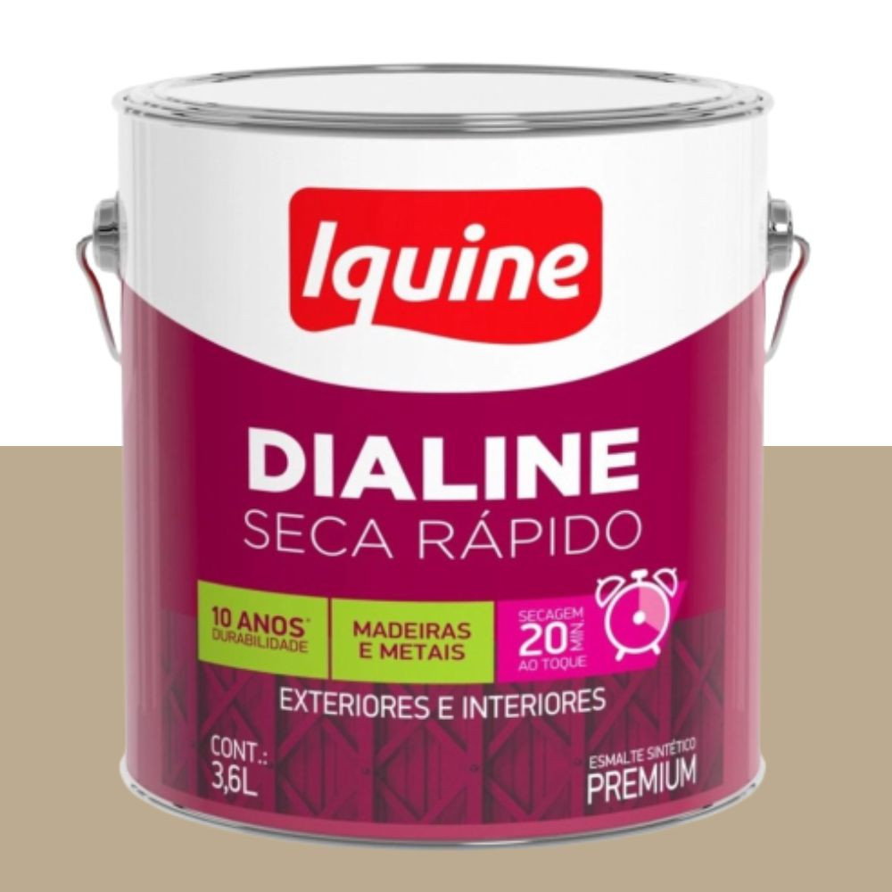 Esmalte dialine seca rápido alto brilho camurça 3.6L Iquine