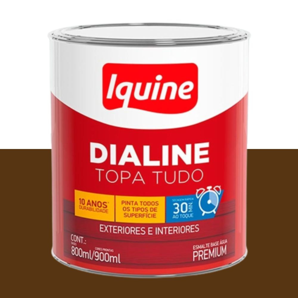Esmalte dialine secagem rápida alto brilho tabaco 0.9L Iquine