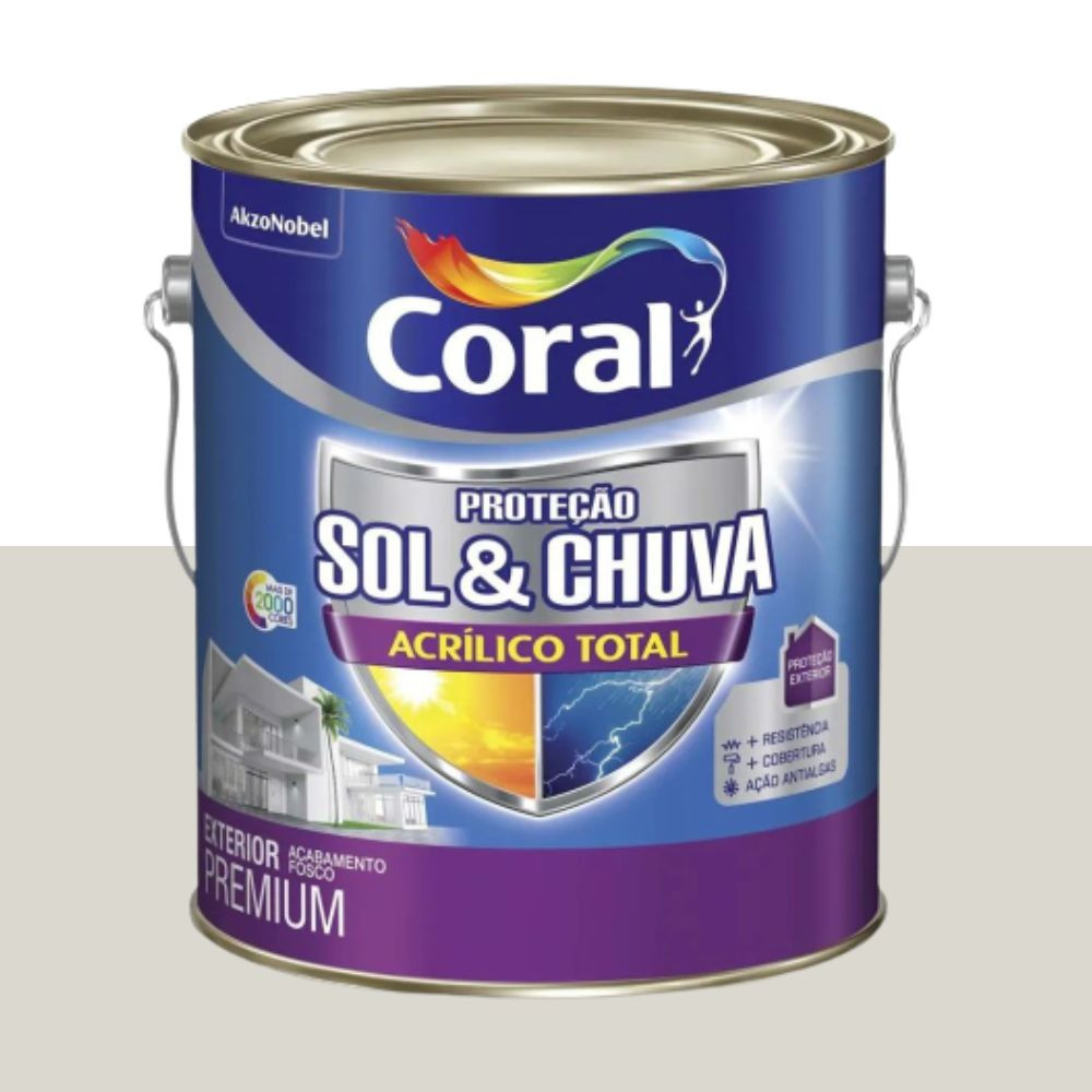 Tinta Sol & Chuva Acrílica Total Branco Gelo 3.6L Coral