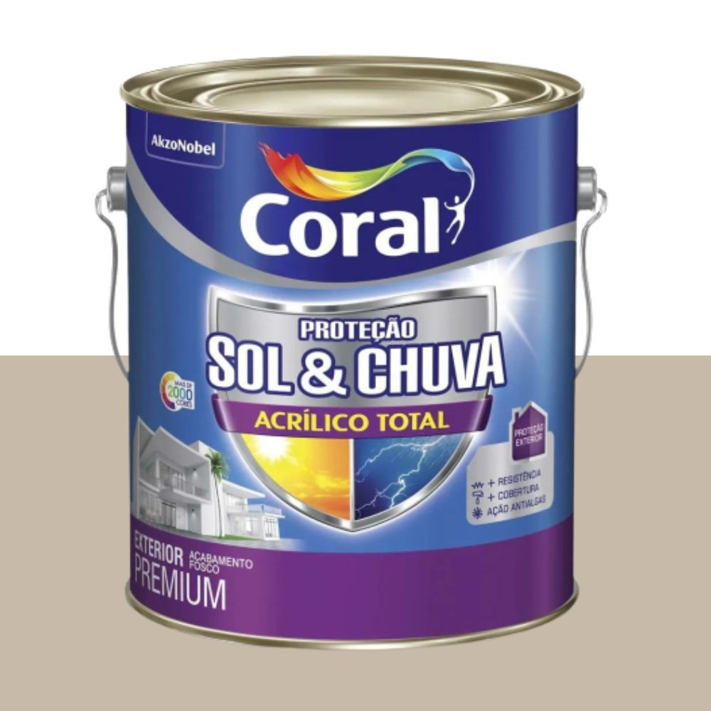 Tinta Sol & Chuva Acrílica Total Bronze Lenda 3.6L Coral