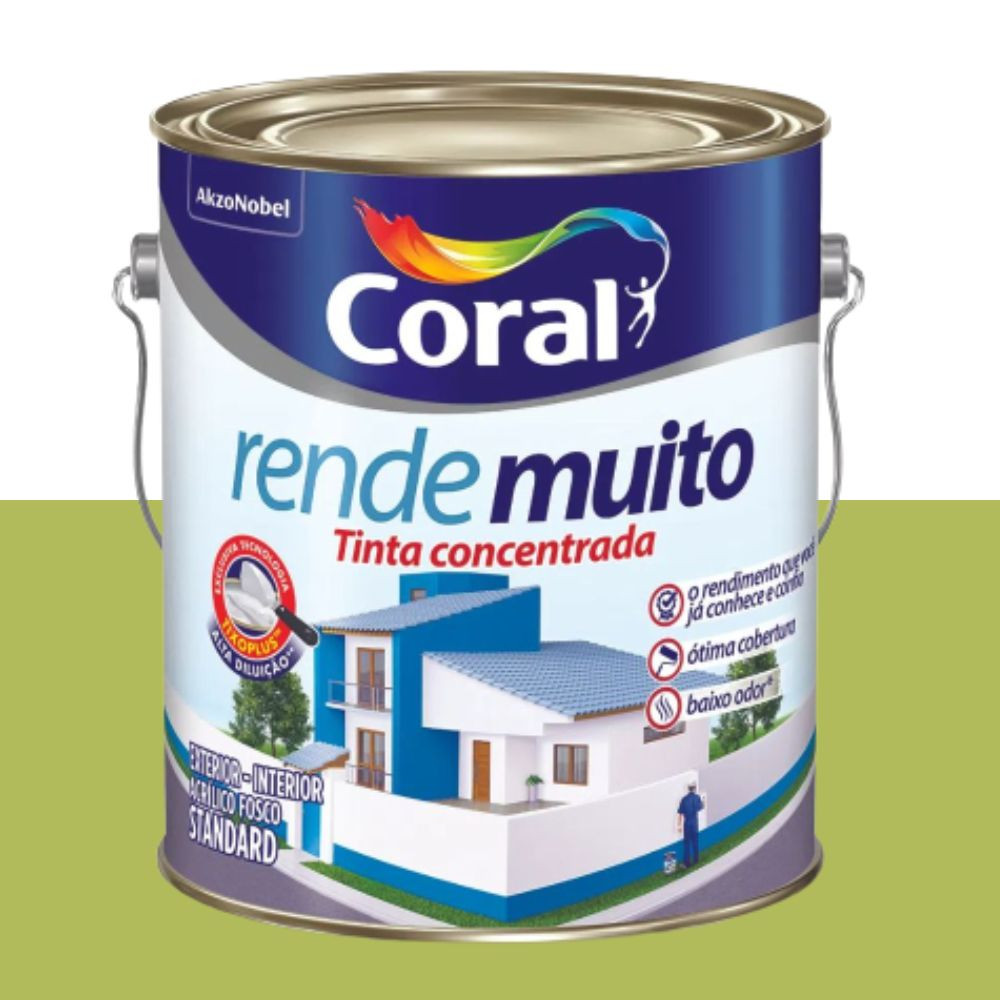 Tinta rende muito verde limão 3.6L Coral