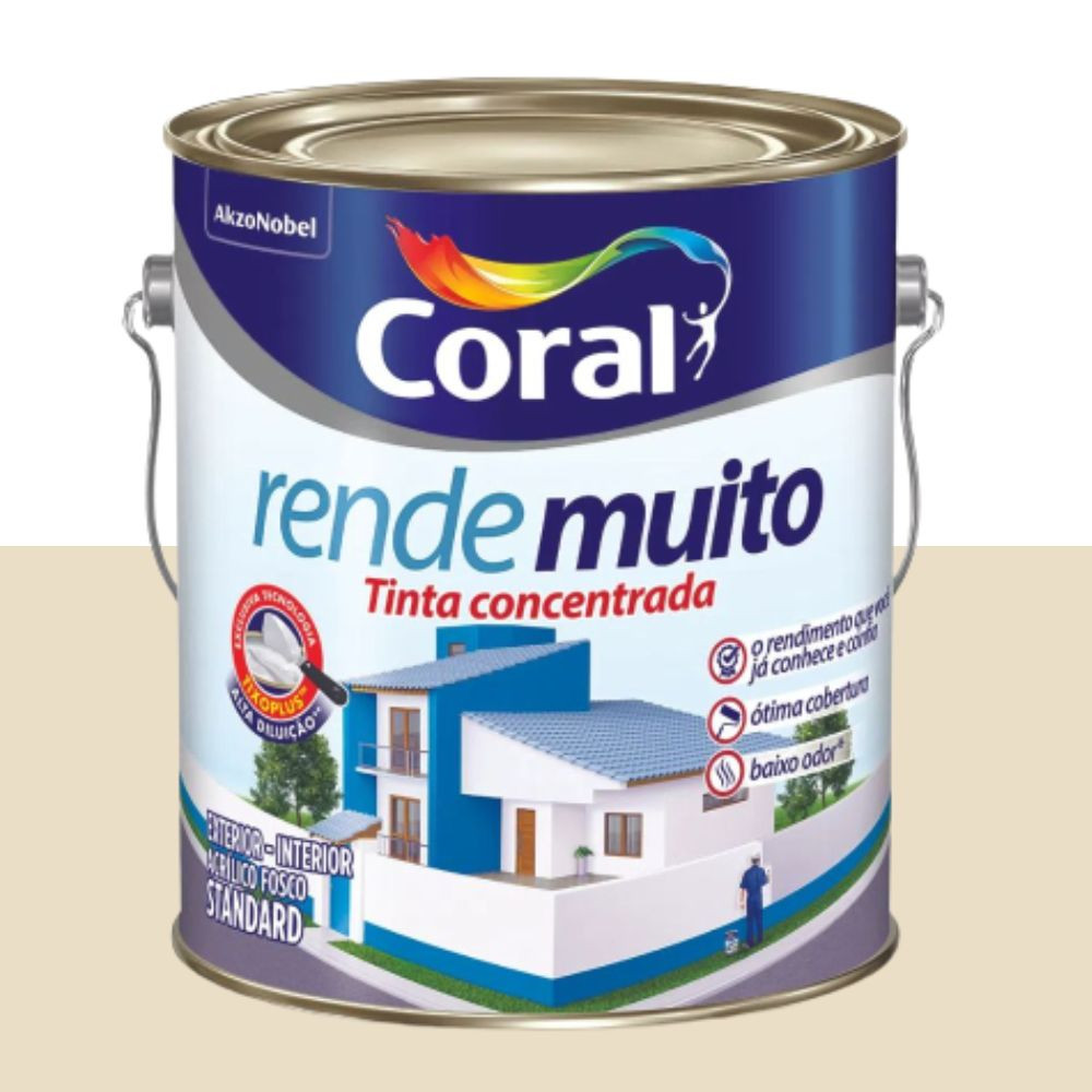 Tinta rende muito palha 3.6L Coral