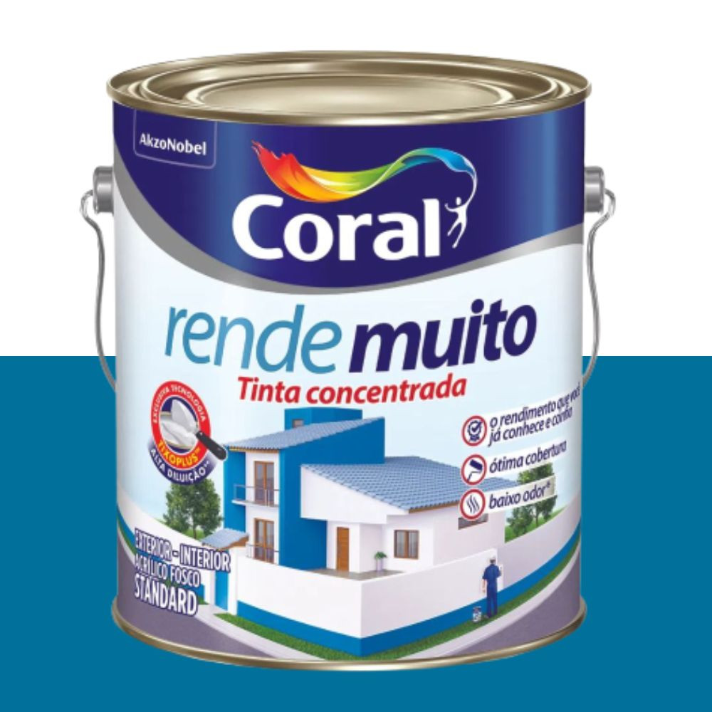 Tinta rende muito azul profundo 3.6L Coral