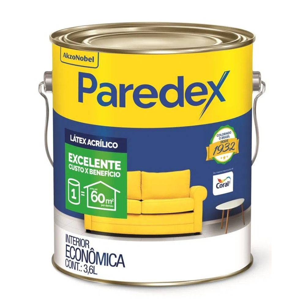 Tinta paredex branco 3.6L Coral