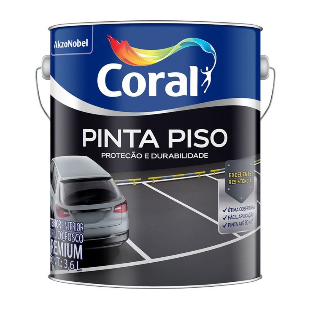 Tinta pinta piso branco 3.6L Coral