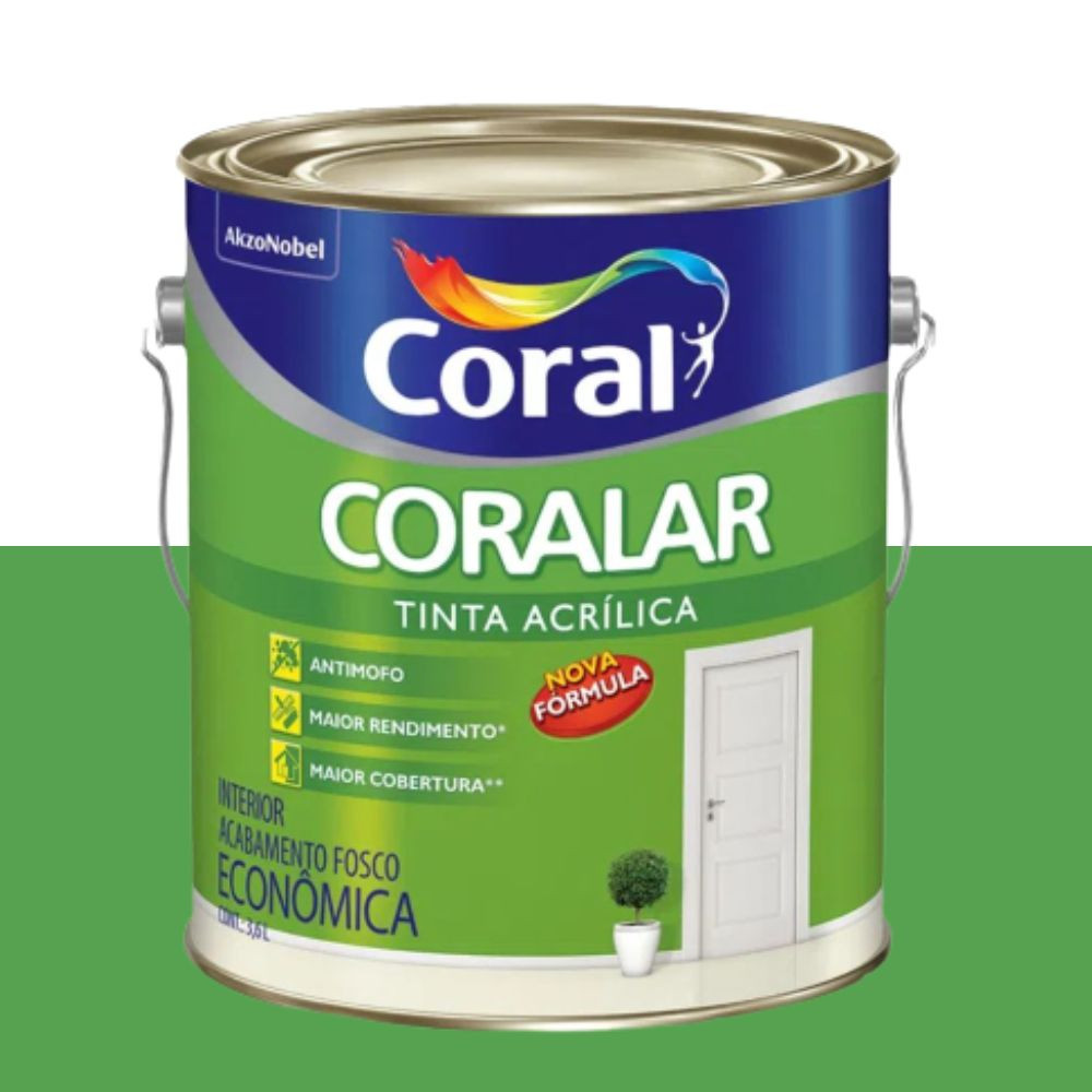 Tinta Coralar Acrílica Verde Timbalada 3,6L Coralar