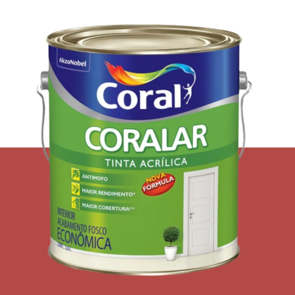 Tinta Coralar Acrílico Rubi  3.6L Coral