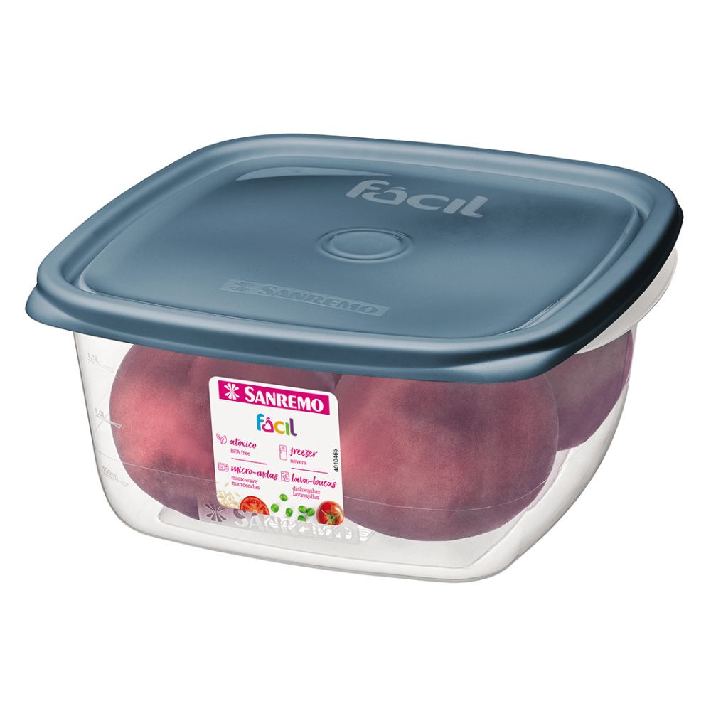 Pote Fácil Quadrado 1.9L Cores Sortidas Sanremo