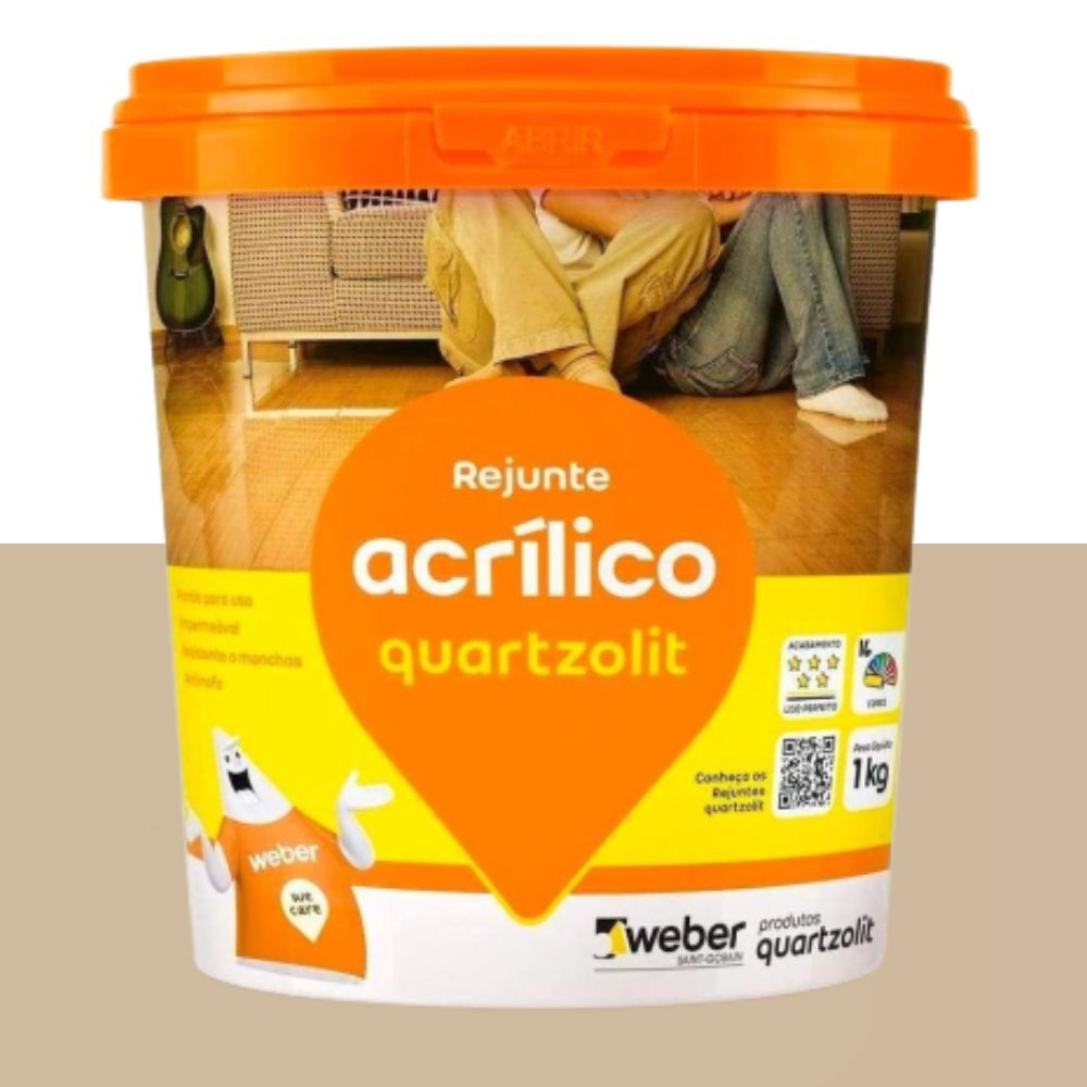 Rejunte Acrílico Ypê 1kg Balde Quartzolit 