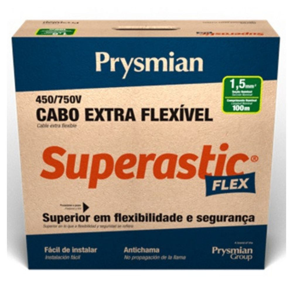 Cabo Flexível Supastic 1.5 100M Verde Prysmian