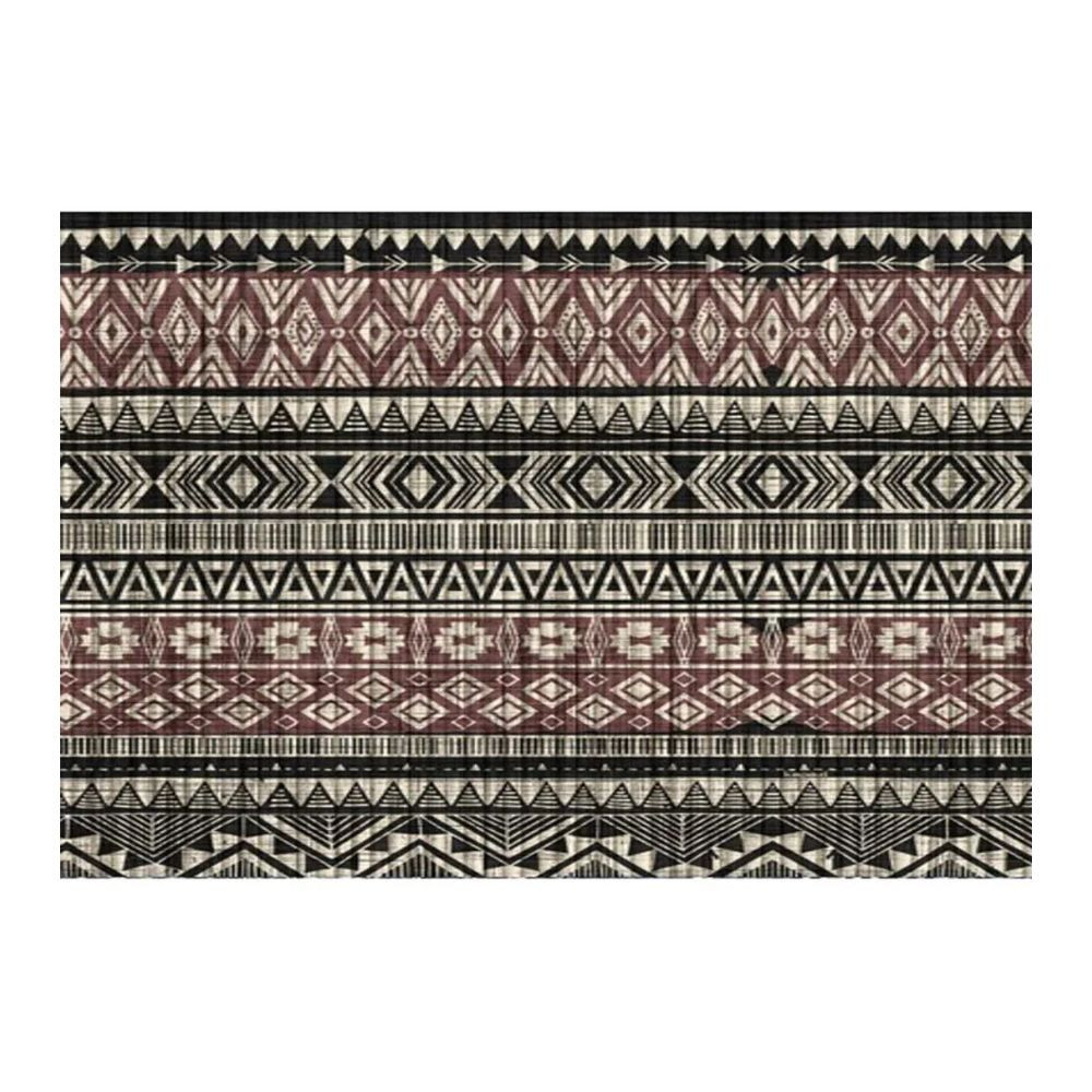 Tapete tropical tribal vinho 43X65 Kapazi