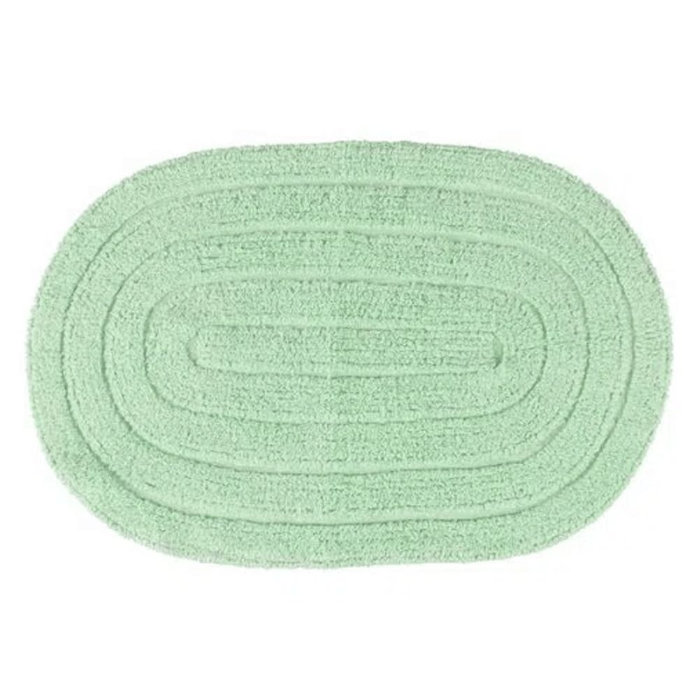 Tapete para Banheiro Allegro Verde Menta Oval 40cm x 60cm Kapazi