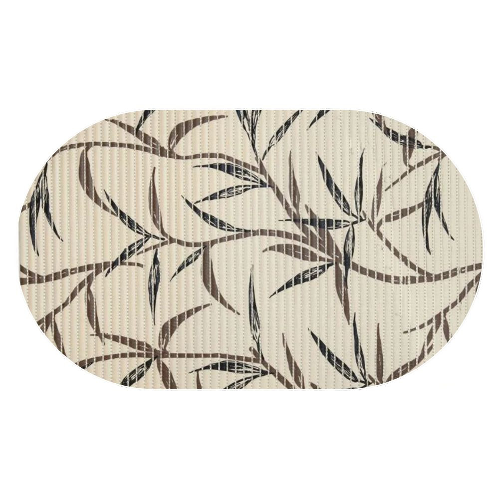  Tapete Antiderrapante Tropical Bambu 41X64 Marrom Kapazi