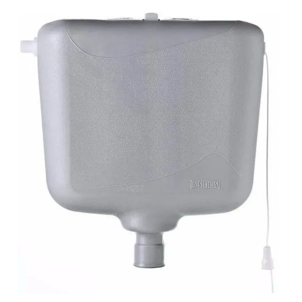Caixa de descarga elevada com volume regulável de 6,8L a 9L Cinza Astra