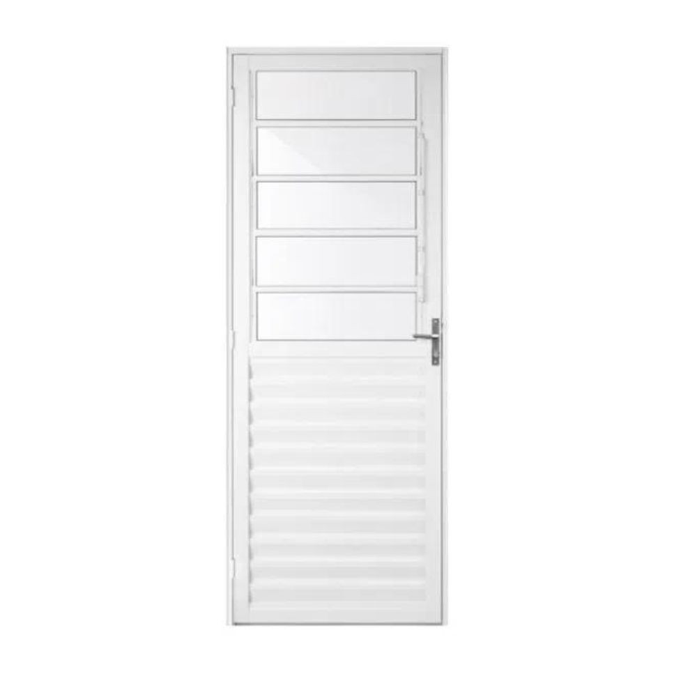 Porta Quality Basculante 210X80 Lambri Liso E Branco