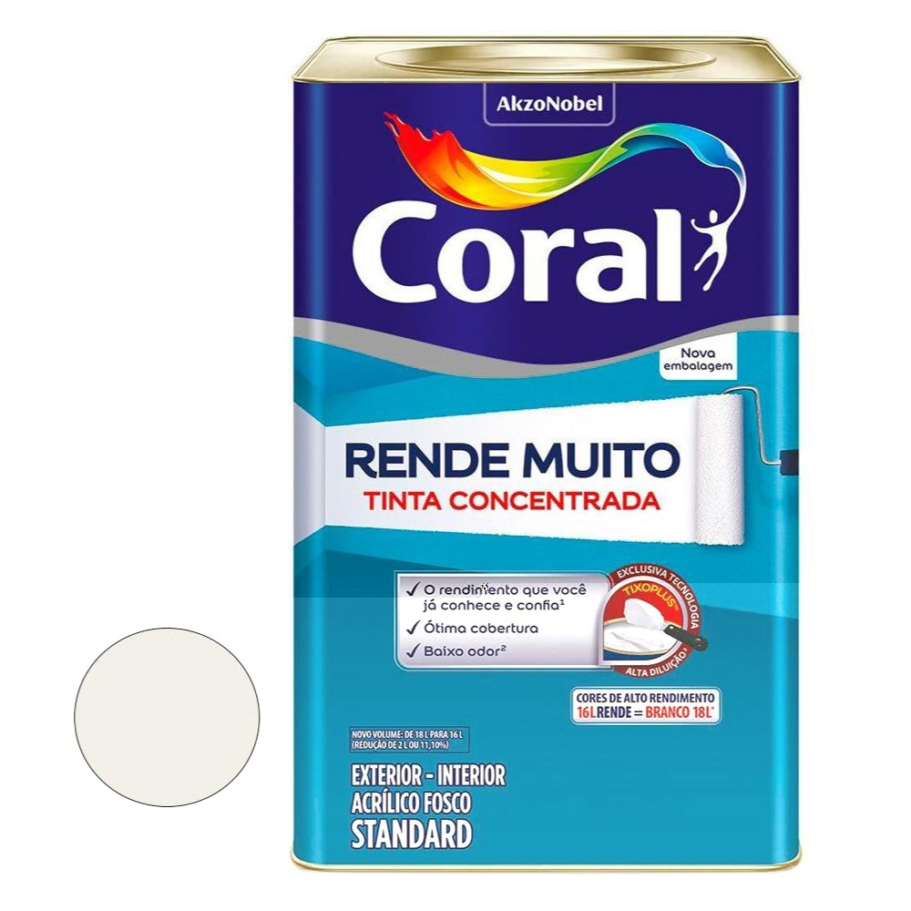 Tinta Coral Rende Muito Branco Gelo 16L
