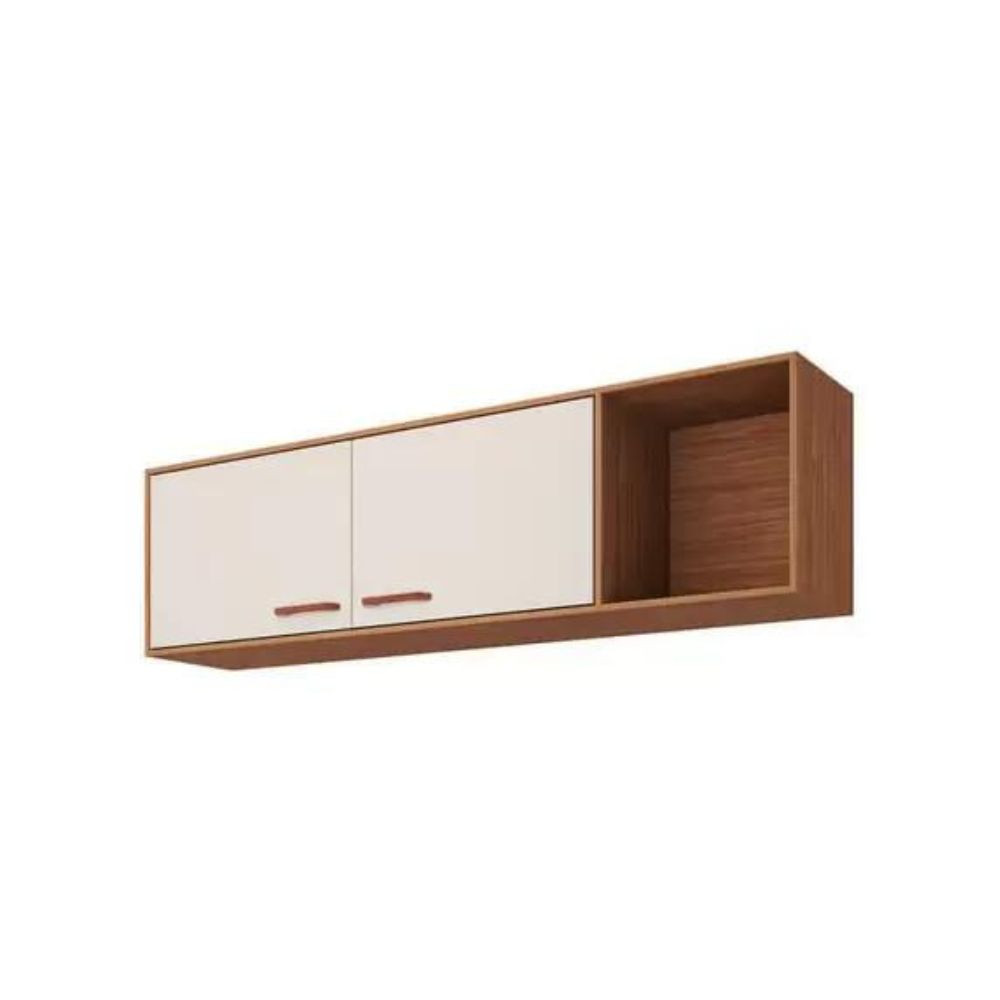 Armario MGM Slim Aereo 1.44m Freijo/Off Whi