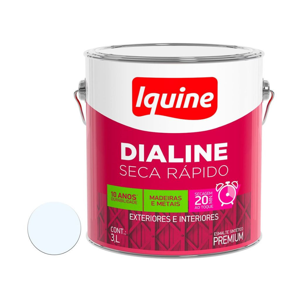 Esmalte Iquine Dialine Sec Rp AB Branco 3.0L