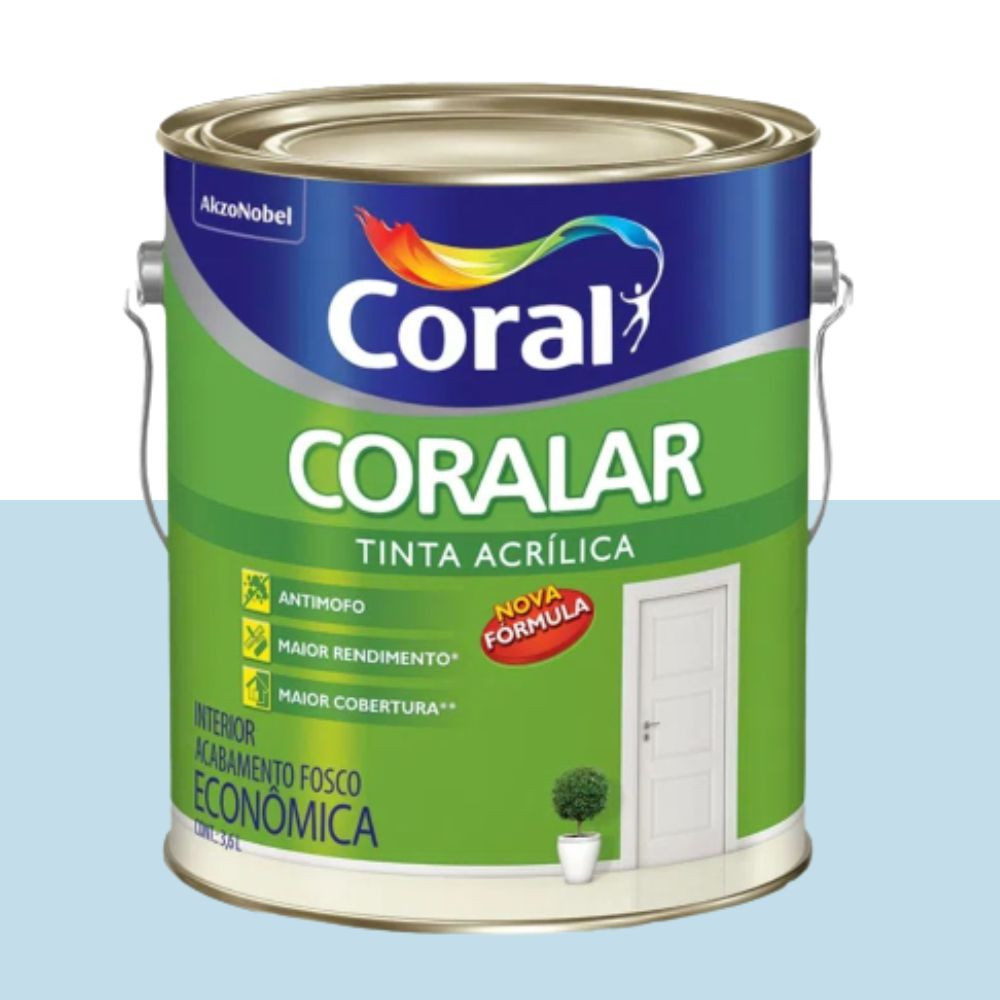 Tinta Coralar Acrílico Azul Praia 3.6L Coral