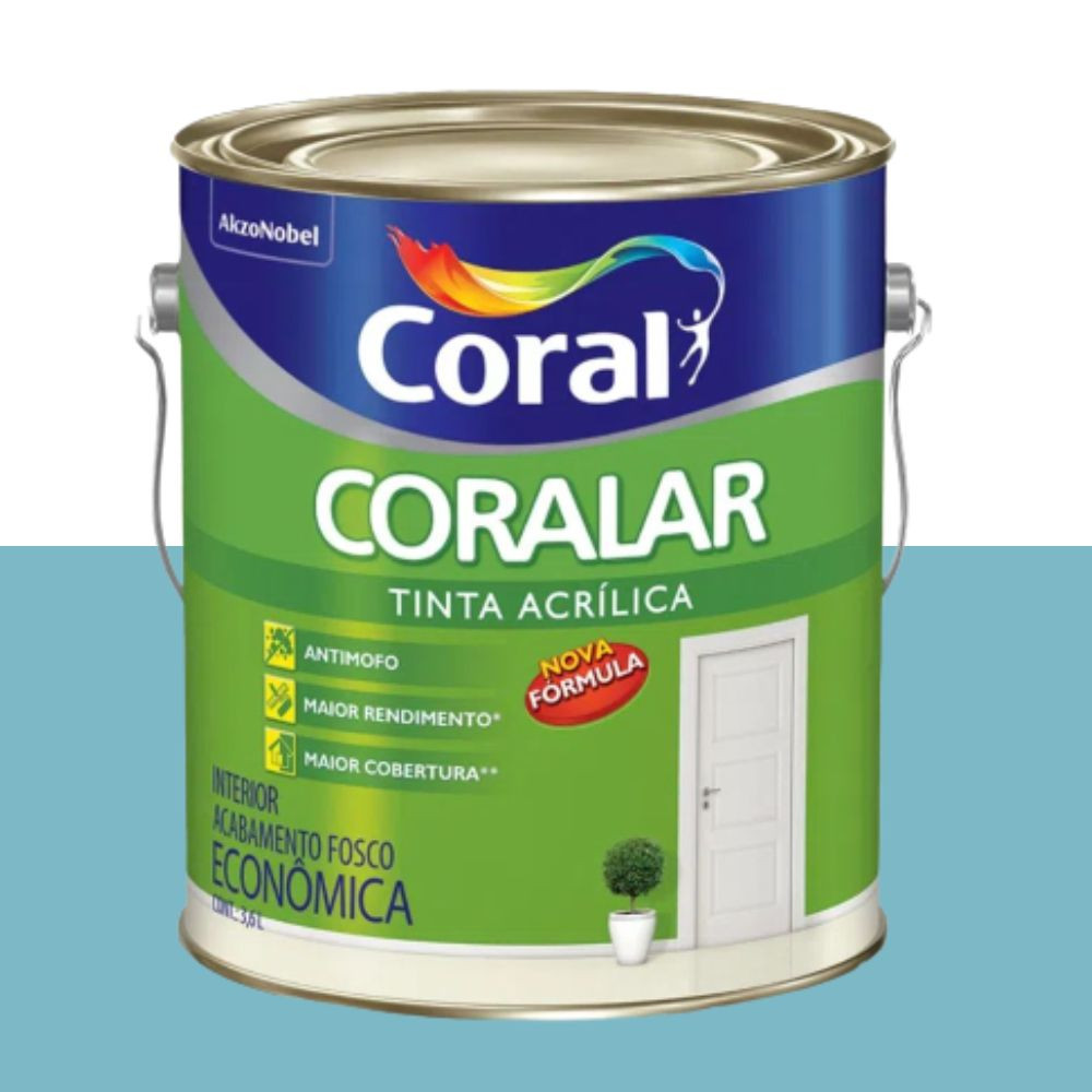 Tinta Coralar Acrílico Azul Arpoador  3.6L Coral