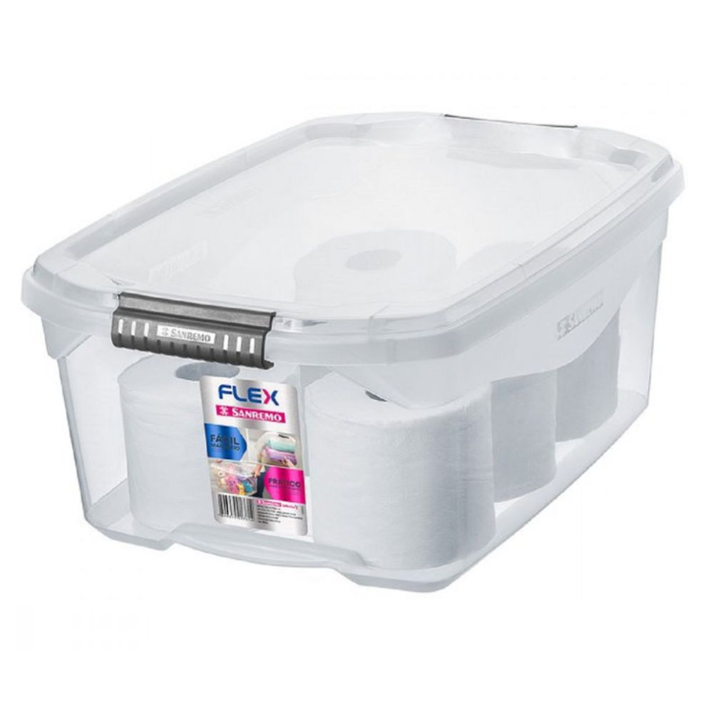 Organizador 20L Baixo com Tampa Flex Sanremo