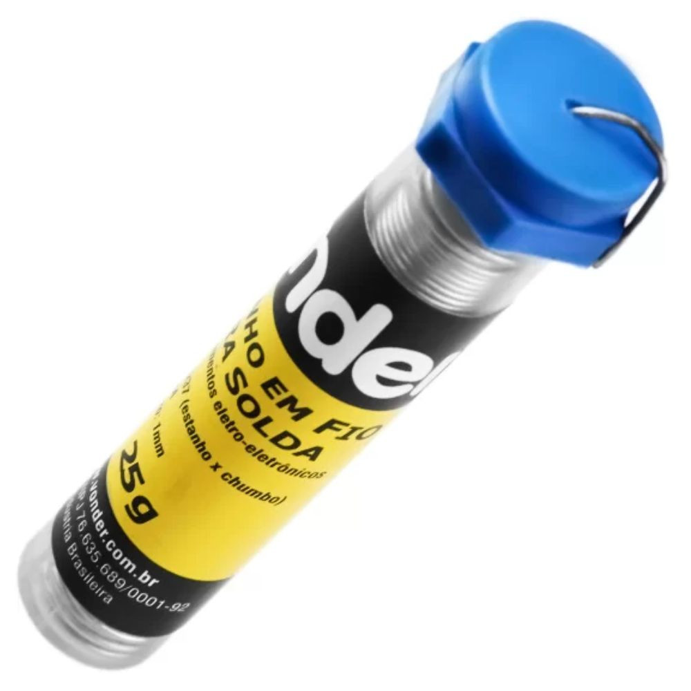 Estanho em Fio Tubinho 1mm 25g para Solda Vonder