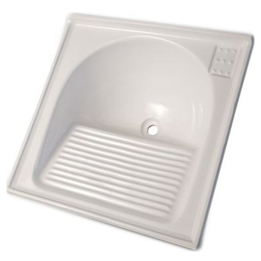 Tanque  simples 60x60cm Branco Bella pia