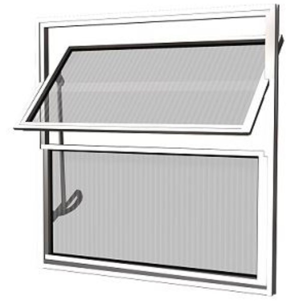 Basculante 40X40 2 Folhas Vidro Canelado Broze - Top Mix
