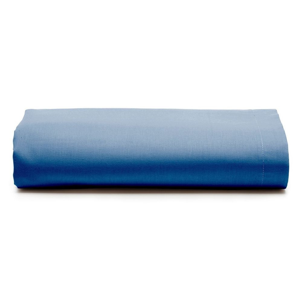 Lençol com Elástico Solteiro Roya Azul Indigo Santista